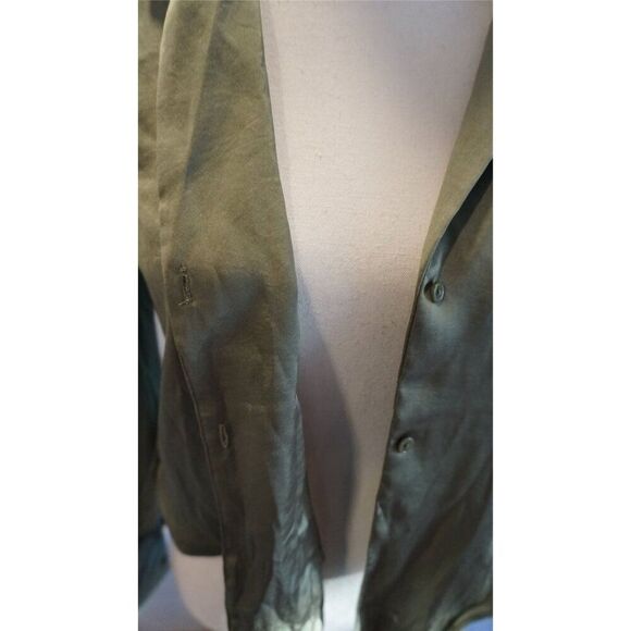 Aritzia Wilfred Tie Front Blouse in Bitter Sage - Size XS - Picture 11 of 15